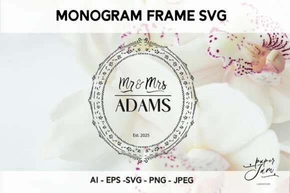 Elegant Floral Oval Monogram Frame SVG Review