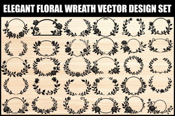 Elegant Floral Wreath Vector Set Review