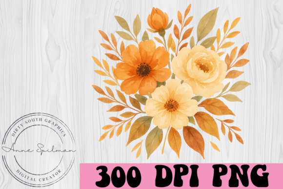 Fall Floral Arrangement: A Graphic Design Asset Review for Sellers
