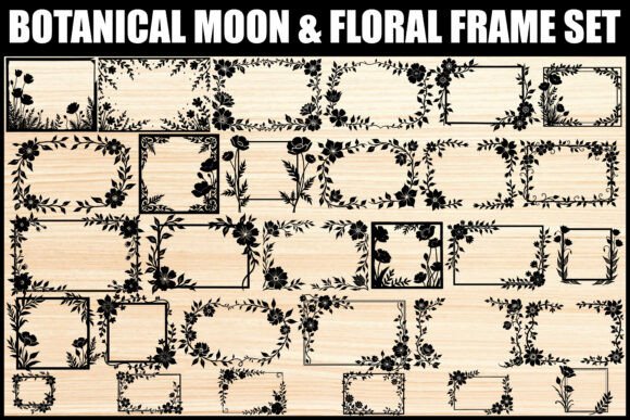 Floral Botanical Frame Clipart Set Review