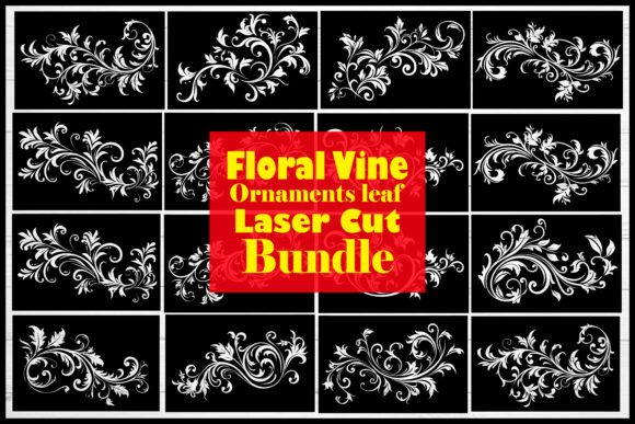 Floral Laser Cut Engraving Designs Bun for Graphics and Illustrations