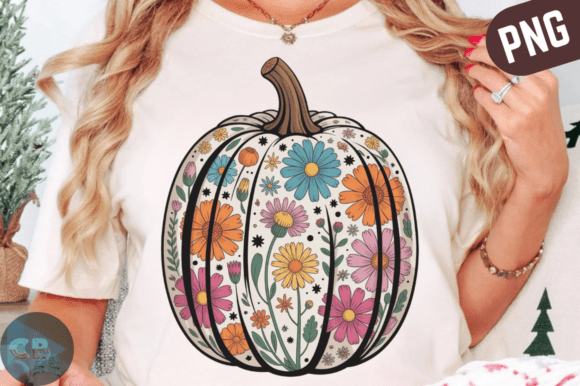 Floral Pumpkin PNG Boho Fall Pumpkin PNG: A Graphics and Illustrations Review