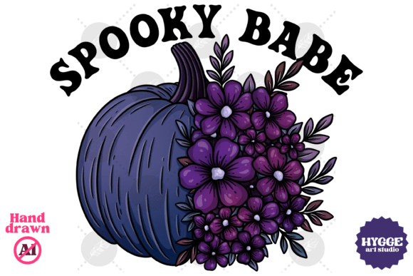 Floral Pumpkin Spooky Babe Halloween PNG Graphics & Illustrations Review