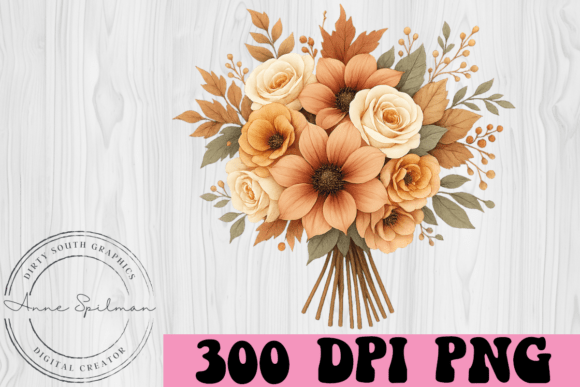 Full Fall Floral Bouquet: Premium Graphics for Seasonal Illustrations