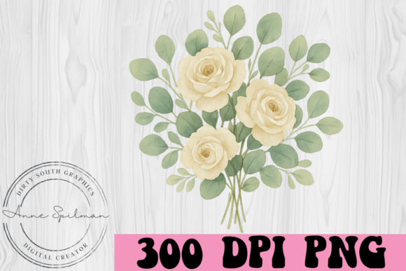 Ivory Floral Bouquet Graphics and Illustrations Review