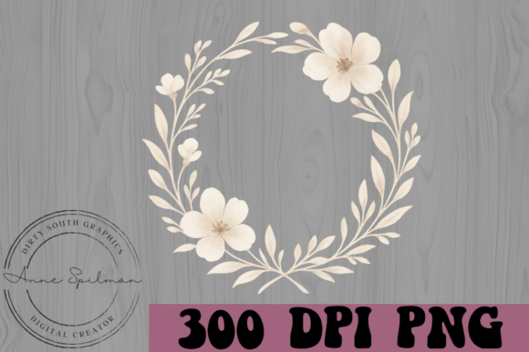 Light Beige Floral Laurel Graphics and Illustrations Review