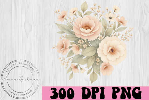 Shades of Pink Floral Arrangement Graphics for Branding
