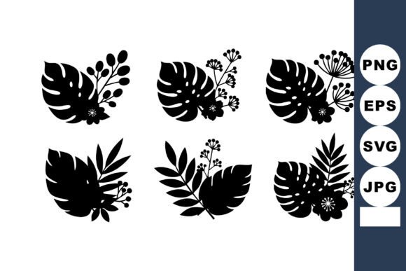 Tropical Leaves and Floral Silhouette Ve: A Graphics Review for Sellers